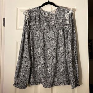 Anne Taylor Loft Ruffled Sleeved Blouse